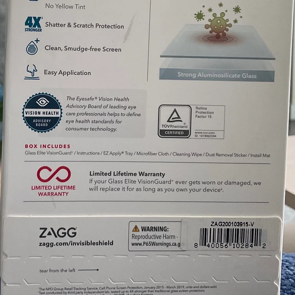 Invisible Shield Glass Elite Visionguard for New iPhone 5.8” 2019/Xs/X